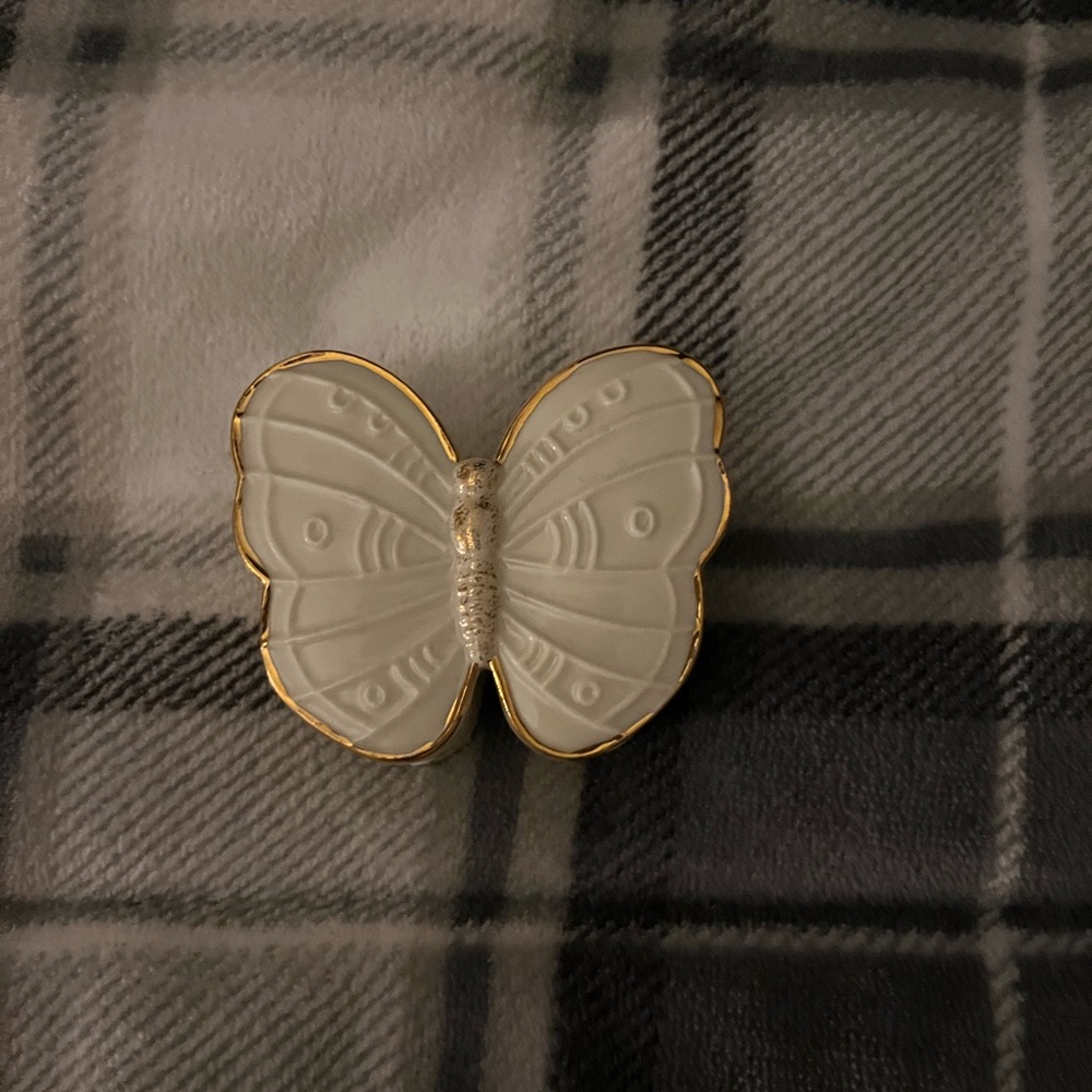 Lenox porcelain butterfly trinket box